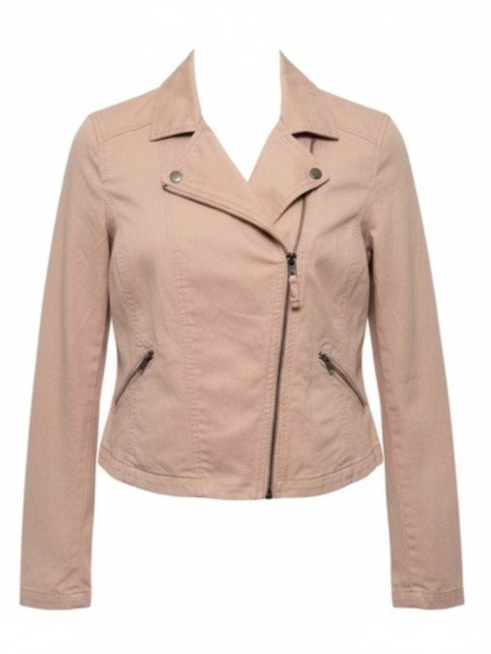 LOFT Blush Leather Moto Jacket